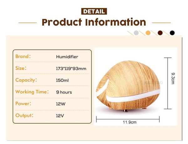 humidifiers 150ml aroma essential diffuser oil wood grain ultrasonic cool mist humidifier for office home bedroom living room
humidifiers 150ml aroma essential diffuser oil wood grain ultrasonic cool mist humidifier for office home bedroom living room