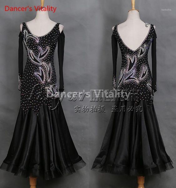 2020new luxury latin dance dresses modern dance dress ballroom competition dresses latin black v collar pendulum skirt1, Black;red
2020new luxury latin dance dresses modern dance dress ballroom competition dresses latin black v collar pendulum skirt1, Black;red