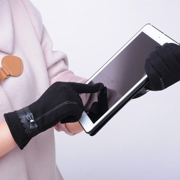 five fingers gloves women' touch screen does not fall down plus velvet thick leather autumn and winter cycling bow pure d351, Blue;gray
five fingers gloves women' touch screen does not fall down plus velvet thick leather autumn and winter cycling bow pure d351, Blue;gray