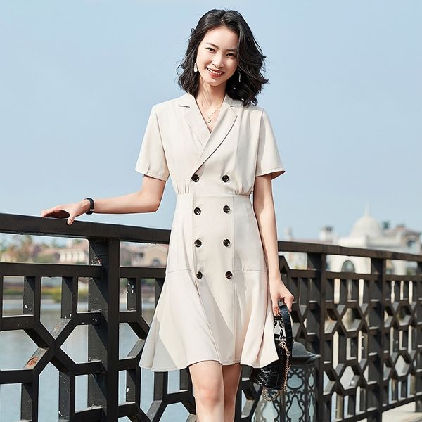 kahfa suit collar suit formal dress skirt 2020 spring/summer new women's lzd professional slimming ol lzdzy fashion business dress doub, Black;gray
kahfa suit collar suit formal dress skirt 2020 spring/summer new women's lzd professional slimming ol lzdzy fashion business dress doub, Black;gray