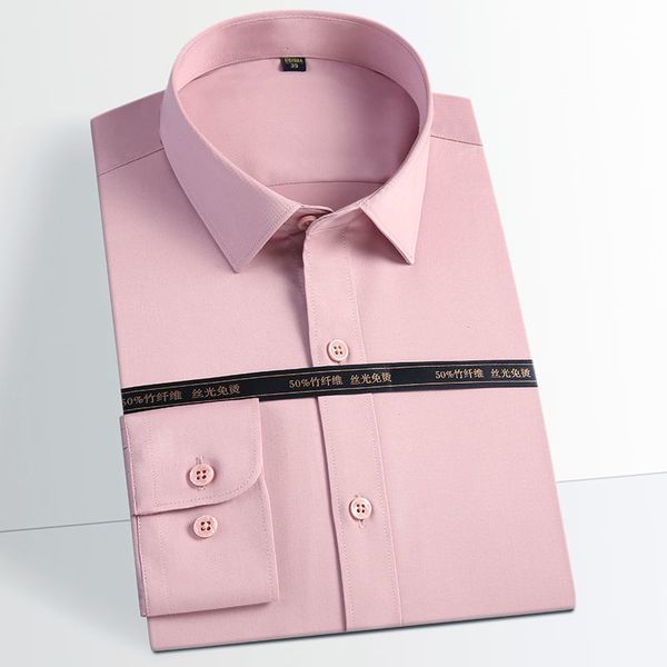 men's comfortable - soft & smooth bamboo-fiber shirts pocket-less design business long sleeve standard-fit non-iron dress shirt y0104, White;black
men's comfortable - soft & smooth bamboo-fiber shirts pocket-less design business long sleeve standard-fit non-iron dress shirt y0104, White;black