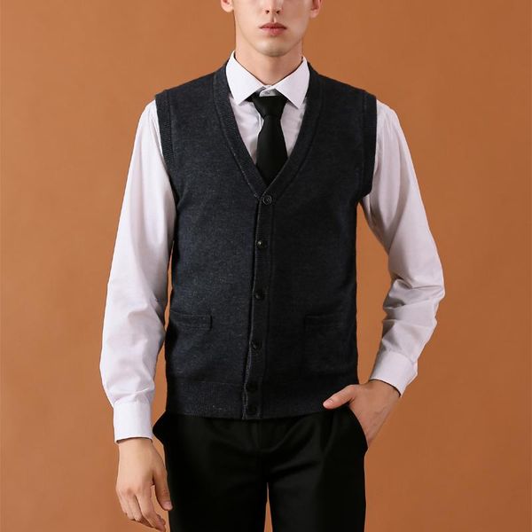 men winter autumn business sweaters cardigans sweater vest male cardigan knit wool vest sleeveless sweater, Black;white
men winter autumn business sweaters cardigans sweater vest male cardigan knit wool vest sleeveless sweater, Black;white