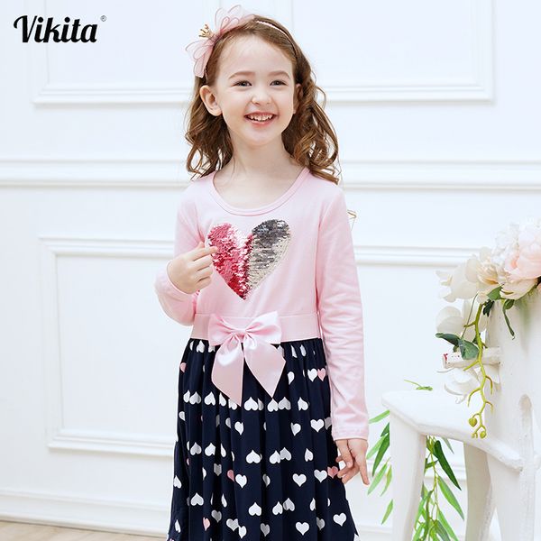 vikita girls cotton dress long sleeve children patchwork vestidos kid dresses for girls clothes toddlers cartoon princess dress t200624, Red;yellow 
vikita girls cotton dress long sleeve children patchwork vestidos kid dresses for girls clothes toddlers cartoon princess dress t200624, Red;yellow