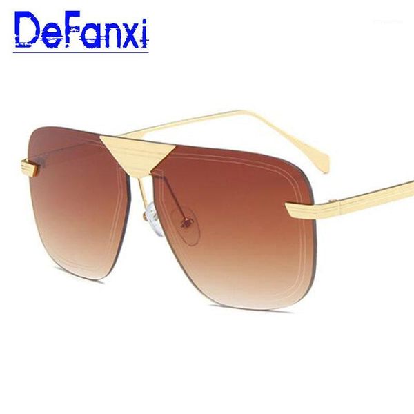 big square sunglasses men fashion shades 2020 vintage retro brown lens male rimless eyewear luxury designer sunglasses uv4001, White;black
big square sunglasses men fashion shades 2020 vintage retro brown lens male rimless eyewear luxury designer sunglasses uv4001, White;black