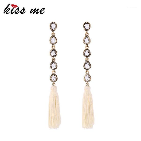 kiss me long earrings clear crystal water drop beige fringe tassel earrings for women bohemian jewelry1, Silver
kiss me long earrings clear crystal water drop beige fringe tassel earrings for women bohemian jewelry1, Silver