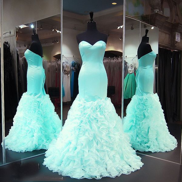 unique mermaid sky blue prom dresses long applique ruffles backless evening party gowns robe de soiree, Black
unique mermaid sky blue prom dresses long applique ruffles backless evening party gowns robe de soiree, Black