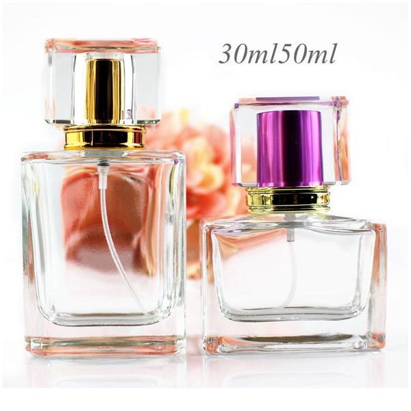 1pc 30ml/50ml square glass perfume bottle clear spray bottle empty fragrance packaging bottle re qylgor 
1pc 30ml/50ml square glass perfume bottle clear spray bottle empty fragrance packaging bottle re qylgor