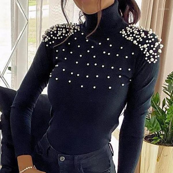 elegant pearl turtleneck knitted sweater autunm winter long sleeve pullover 2021 lady office solid slim fashion sweaters1, White;black
elegant pearl turtleneck knitted sweater autunm winter long sleeve pullover 2021 lady office solid slim fashion sweaters1, White;black