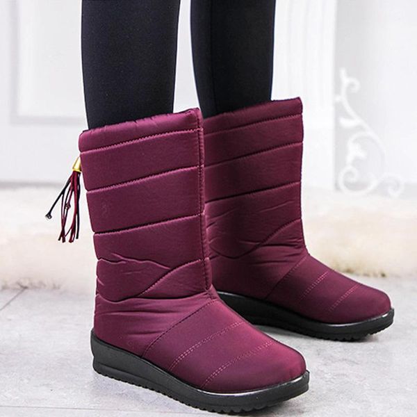 women 2020 winter warm snow boots woman mid calf shoes waterproof footwear women's fur ladies high boot female pumps plus size, Black
women 2020 winter warm snow boots woman mid calf shoes waterproof footwear women's fur ladies high boot female pumps plus size, Black