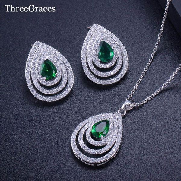 threegraces австрийский зеленый кристалл циркона большой tear drop серьги ожерелье комплект ювелирных изделий для женщин партии js068, Silver
threegraces австрийский зеленый кристалл циркона большой tear drop серьги ожерелье комплект ювелирных изделий для женщин партии js068, Silver