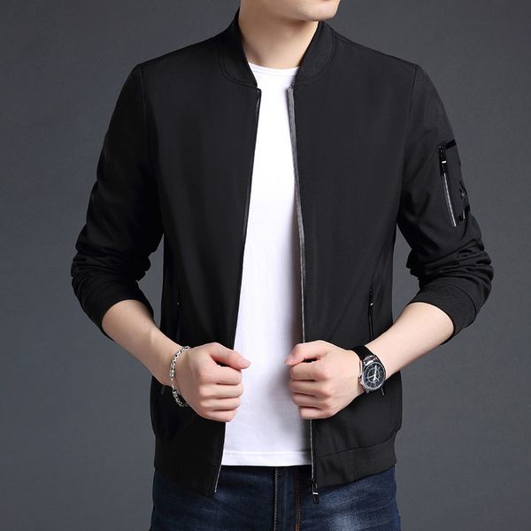 large new coat spring and autumn korean slim casual jacket youth clothing trend handsome men's wear, Black;brown
large new coat spring and autumn korean slim casual jacket youth clothing trend handsome men's wear, Black;brown
