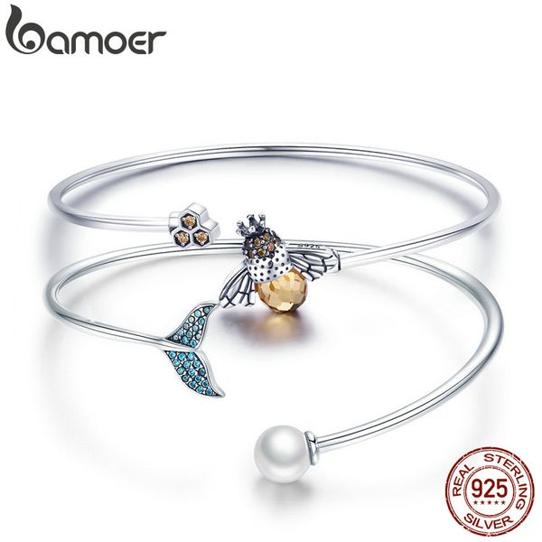 bamoer pearl mermaid bangle 925 sterling silver blue fish tail bangle & bracelet for women elegant fine jewelry girl gifts 1028, Black
bamoer pearl mermaid bangle 925 sterling silver blue fish tail bangle & bracelet for women elegant fine jewelry girl gifts 1028, Black