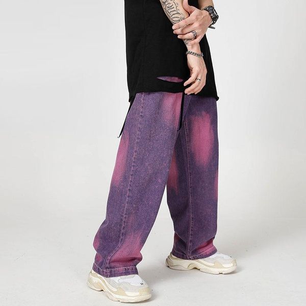 men's jeans hip hop tie dyed purple men loose fit streetwear washed pants 2021 autumn straight trendy bagged, Blue
men's jeans hip hop tie dyed purple men loose fit streetwear washed pants 2021 autumn straight trendy bagged, Blue