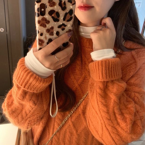 2021 and winter new style soft jacket lazy autumn wear torsion women's sweater yywx, White;black
2021 and winter new style soft jacket lazy autumn wear torsion women's sweater yywx, White;black