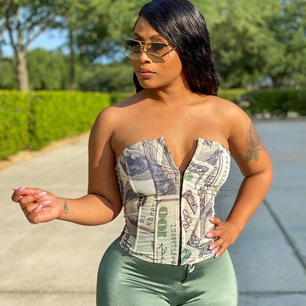 designer print bandage corset crop tank women streetwear black friday 2021 deals, White
designer print bandage corset crop tank women streetwear black friday 2021 deals, White