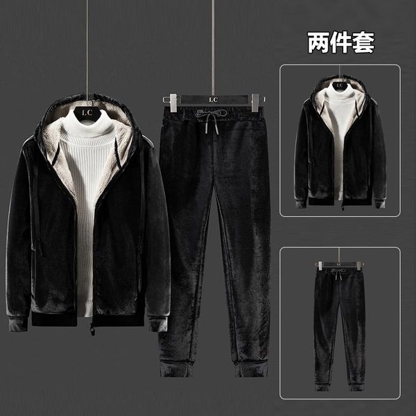 men's tracksuits suits winter thick warm tracksuit sets hooded jacket+pants 2021 casual male fashion set sportswear, Gray
men's tracksuits suits winter thick warm tracksuit sets hooded jacket+pants 2021 casual male fashion set sportswear, Gray
