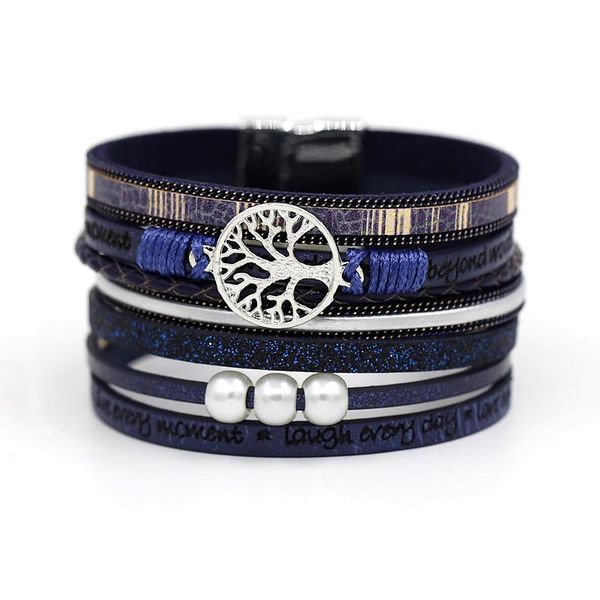 women leather bracelet jewelry tree of life imitation pearls magnet clasp bangles bracelets female gift for new year, Golden;silver
women leather bracelet jewelry tree of life imitation pearls magnet clasp bangles bracelets female gift for new year, Golden;silver