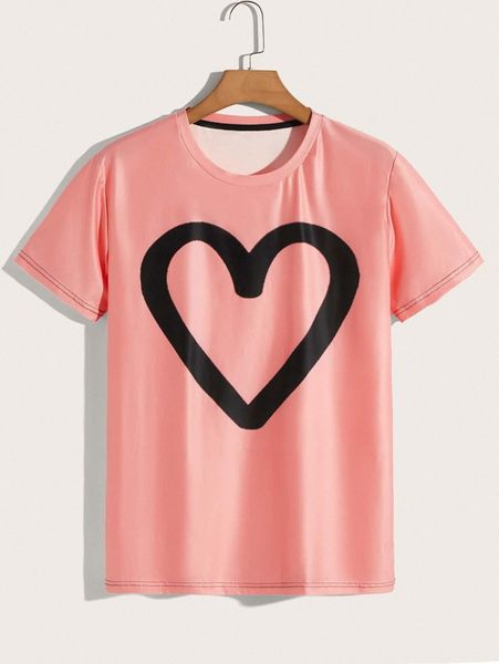 men heart print tee s3ga#, White;black