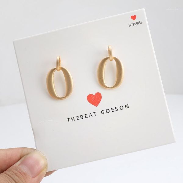 EQ006 hot seller web celebrity beautiful matte S925 silver needle oval earrings 20201, Golden;silver
EQ006 hot seller web celebrity beautiful matte S925 silver needle oval earrings 20201, Golden;silver