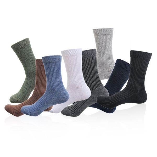 pure solid color stripes casual, breathable and comfortable men's middle tube cotton socks, Black
pure solid color stripes casual, breathable and comfortable men's middle tube cotton socks, Black