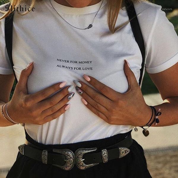 slithice never for money always for love harajuku t-shirt cotton women casual letter print tshirt tees lady1, White
slithice never for money always for love harajuku t-shirt cotton women casual letter print tshirt tees lady1, White
