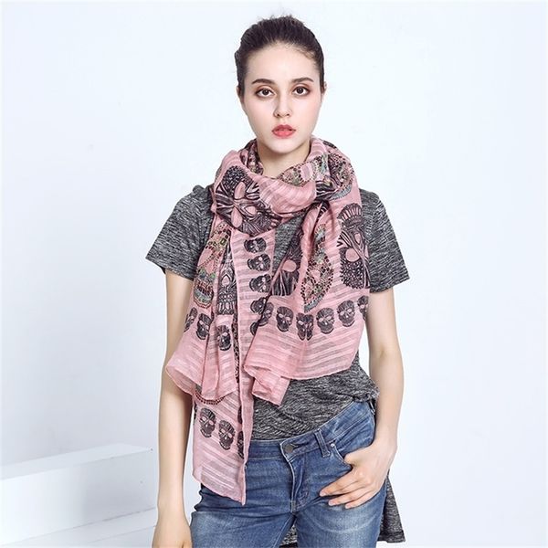 lady colorful character skull scarf new stripe fabric ghost printing wrap shawl fashion accessories gift for halloween day yg278 y201007, Blue;gray
lady colorful character skull scarf new stripe fabric ghost printing wrap shawl fashion accessories gift for halloween day yg278 y201007, Blue;gray