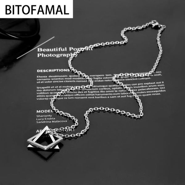 pendant necklaces space geometric triangle quadrilateral titanium steel chain hip hop style student necklace for women men, Silver
pendant necklaces space geometric triangle quadrilateral titanium steel chain hip hop style student necklace for women men, Silver