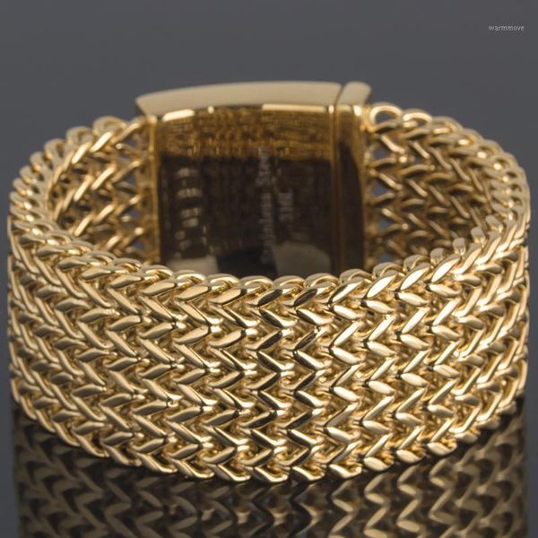 Golden 30MM Wide Bracelet Men Friendship Mens Bracelets Bangles Metal Hiphop Stainless Steel Jewelry On Hand Thick Chain1, Black
Golden 30MM Wide Bracelet Men Friendship Mens Bracelets Bangles Metal Hiphop Stainless Steel Jewelry On Hand Thick Chain1, Black