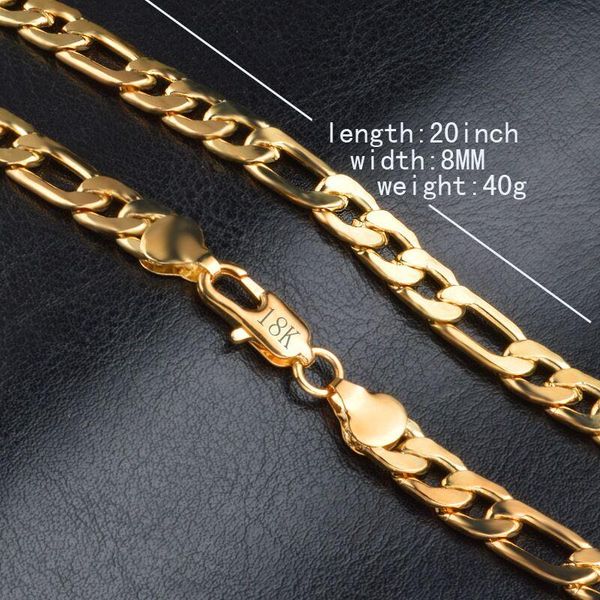 chains 2021high fashion 18 k vacuum plating 8mm 20 inch gold chain necklace chunky male jewelry., Silver
chains 2021high fashion 18 k vacuum plating 8mm 20 inch gold chain necklace chunky male jewelry., Silver