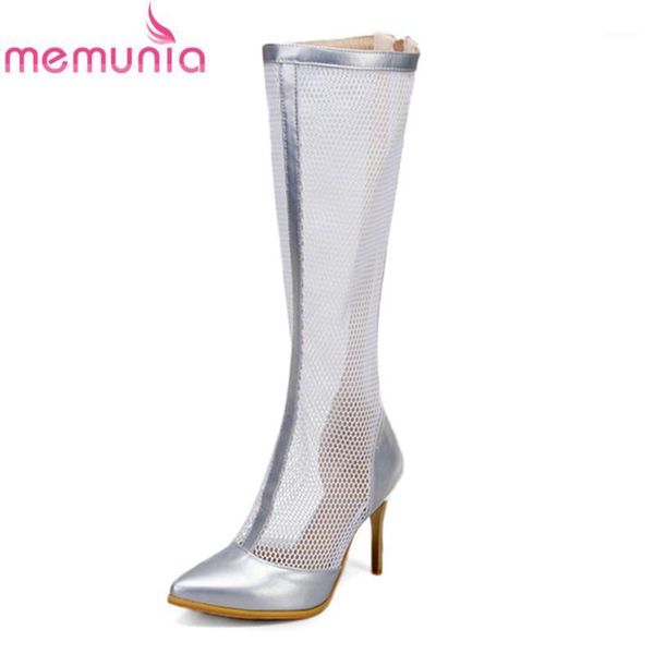 memunia 2020 knee high boots women pu +mesh summer thin high heels boots zip fashion prom shoes ladies big size 501, Black
memunia 2020 knee high boots women pu +mesh summer thin high heels boots zip fashion prom shoes ladies big size 501, Black