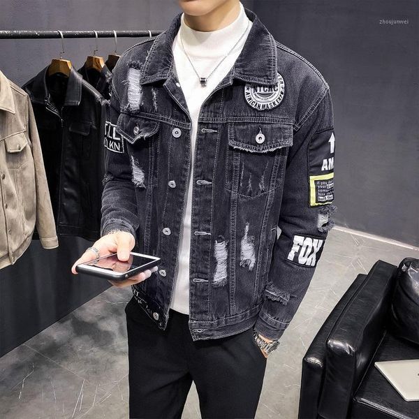 men holes black denim coats streetwear denim jackets spring autumn men outwear casual jean jackets and coats1, Black;brown
men holes black denim coats streetwear denim jackets spring autumn men outwear casual jean jackets and coats1, Black;brown