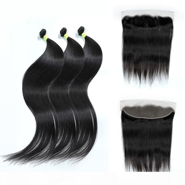 30 36 40 inch straight 13x4 human hair 3 4 bundles with frontal peruvian remy hair extension lace closure for women weave, Black;brown
30 36 40 inch straight 13x4 human hair 3 4 bundles with frontal peruvian remy hair extension lace closure for women weave, Black;brown