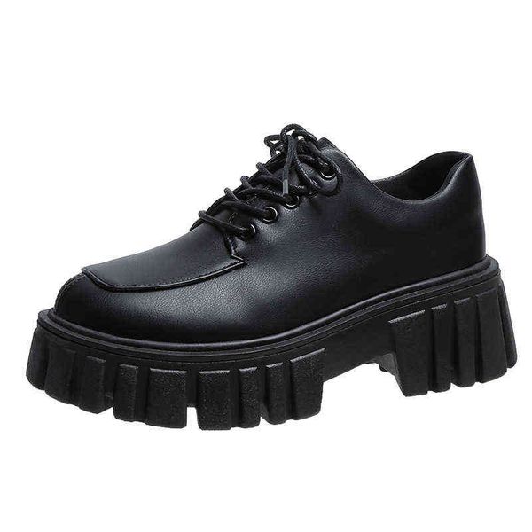 dress shoes british style leather shoes women spring autumn thick bottom heel lace up shallow mouth fashion casual student 220303, Black
dress shoes british style leather shoes women spring autumn thick bottom heel lace up shallow mouth fashion casual student 220303, Black