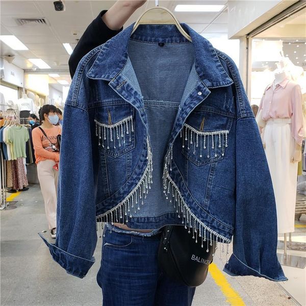 harajuku jean jacket women new style jeans coat women's short korean-style loose-fit tassels diamond irregular denim coat 1, Black;brown
harajuku jean jacket women new style jeans coat women's short korean-style loose-fit tassels diamond irregular denim coat 1, Black;brown