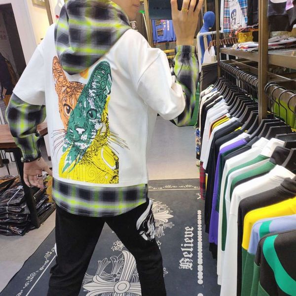 20 autumn super cool cat print plaid hooded sweater coat korean fashion hip hop hip-hop handsome men's wear, Black
20 autumn super cool cat print plaid hooded sweater coat korean fashion hip hop hip-hop handsome men's wear, Black