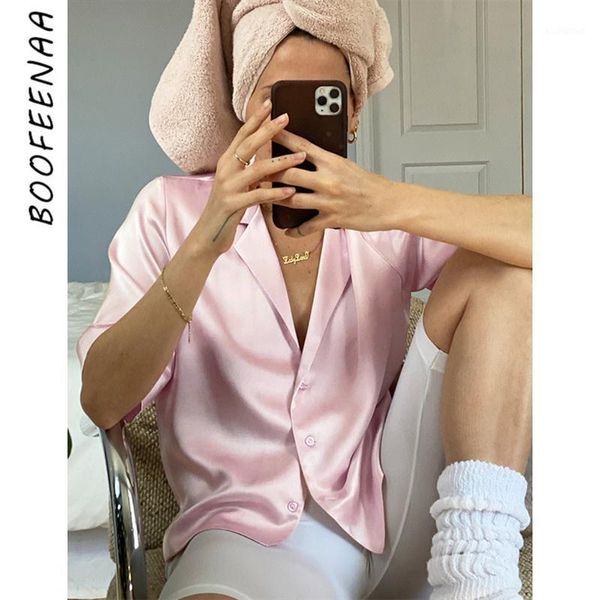 boofeenaa satin short sleeve summer for women 2020 fashion blouses turn down collar button up elegant shirts c76-cf121, White
boofeenaa satin short sleeve summer for women 2020 fashion blouses turn down collar button up elegant shirts c76-cf121, White