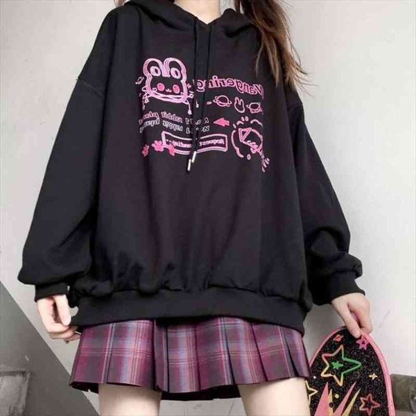 japanese cartoon harajuku hooded plus size casual ulzzang letter female kawaii loose cartoon gothic hooded sweatshirt, Black
japanese cartoon harajuku hooded plus size casual ulzzang letter female kawaii loose cartoon gothic hooded sweatshirt, Black