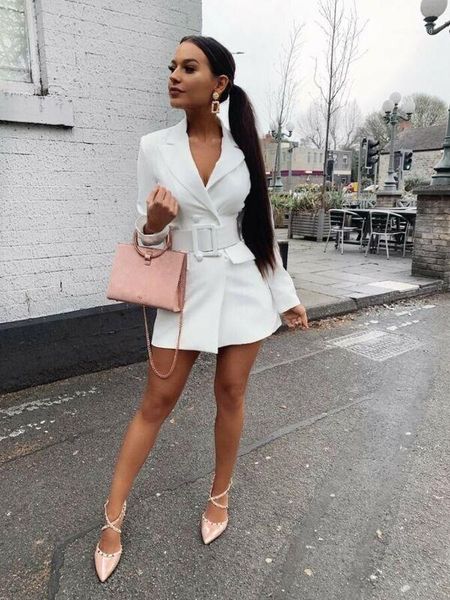 women jacket new oversize bodycon lapel blazer double breasted belt long sleeve v-neck coat outwear autumn clothes new arrival1, Black;brown
women jacket new oversize bodycon lapel blazer double breasted belt long sleeve v-neck coat outwear autumn clothes new arrival1, Black;brown