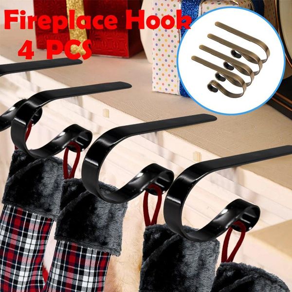 4pcs metal christmas stocking holder hooks fireplace hanger with non-skid design door hooks home decoration storage supplies
4pcs metal christmas stocking holder hooks fireplace hanger with non-skid design door hooks home decoration storage supplies