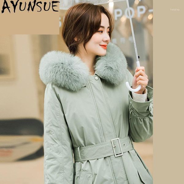 ayunsue women's winter down jacket 2020 hooded parkas coat female jacket real fur collar long clothes women mujer chaqueta1, Black
ayunsue women's winter down jacket 2020 hooded parkas coat female jacket real fur collar long clothes women mujer chaqueta1, Black