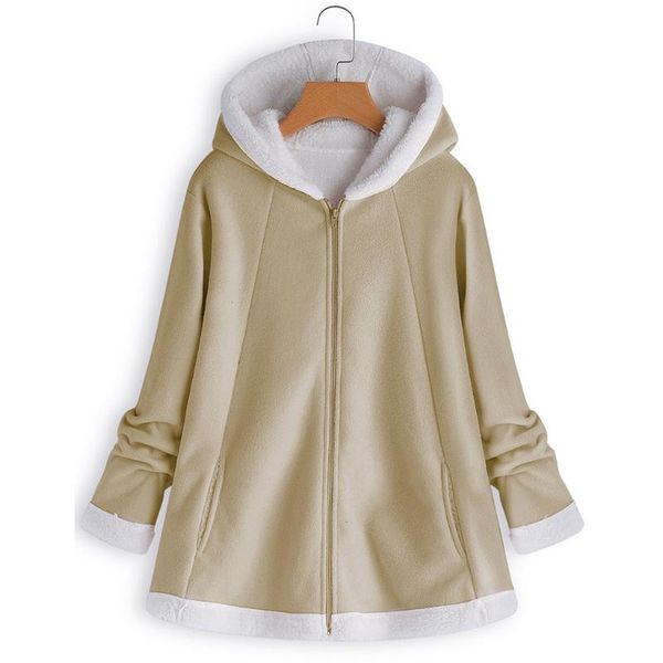 women's winter warm solid jacket plush hoodie coat fashion pocket zipper long sleeves outwear manteau femme plus size #t2q, Black;brown
women's winter warm solid jacket plush hoodie coat fashion pocket zipper long sleeves outwear manteau femme plus size #t2q, Black;brown