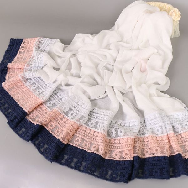 women fashion brand scarf plain lace floral patchwork shawl solid color viscose scarves hijab wrap muslim sjaal y201007, Blue;gray
women fashion brand scarf plain lace floral patchwork shawl solid color viscose scarves hijab wrap muslim sjaal y201007, Blue;gray