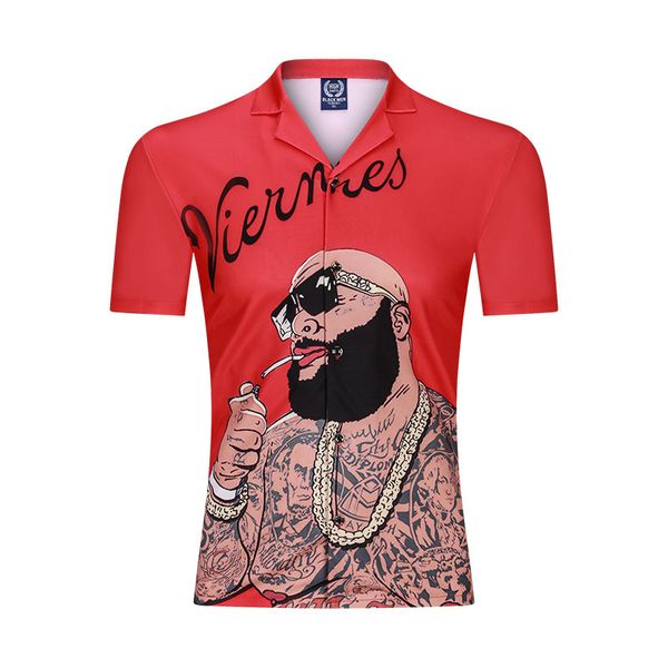 2020 male breasted single short sleevd red turn-down collar shirt club fashion streetwear casual new hip hop shirts, White;black
2020 male breasted single short sleevd red turn-down collar shirt club fashion streetwear casual new hip hop shirts, White;black
