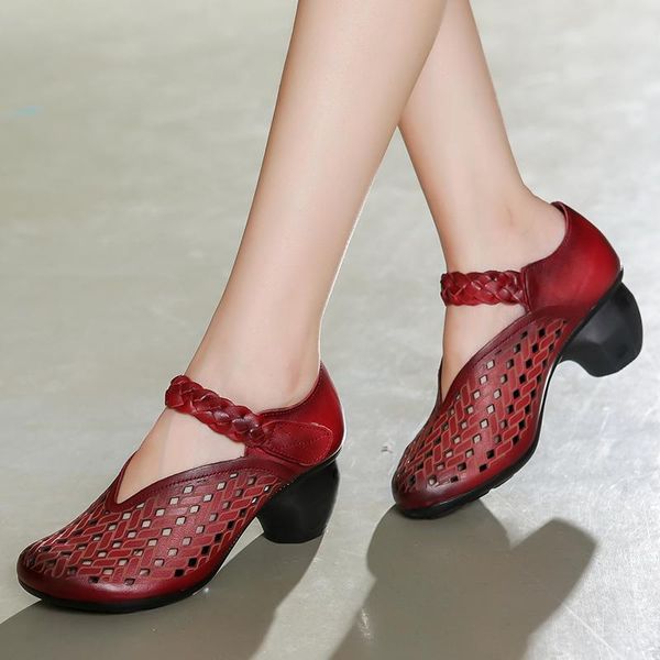 dress shoes alishinrey summer handmade retro women pumps genuine leather high heels hollow lady, Black
dress shoes alishinrey summer handmade retro women pumps genuine leather high heels hollow lady, Black