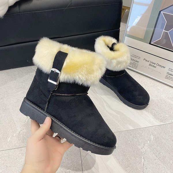 women snow boots casual warm women boots fur flat ankle botas fashion 2021 winter woman shoes mujer, Black
women snow boots casual warm women boots fur flat ankle botas fashion 2021 winter woman shoes mujer, Black
