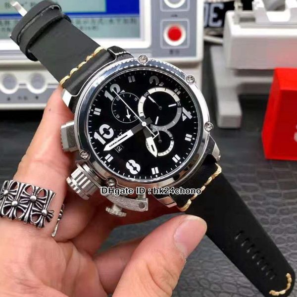 new big size 50mm date u51 u-51 black dial japan quartz chronograph mens watch chimera bronze 7474 leather strap gents sport watches, Slivery;brown
new big size 50mm date u51 u-51 black dial japan quartz chronograph mens watch chimera bronze 7474 leather strap gents sport watches, Slivery;brown