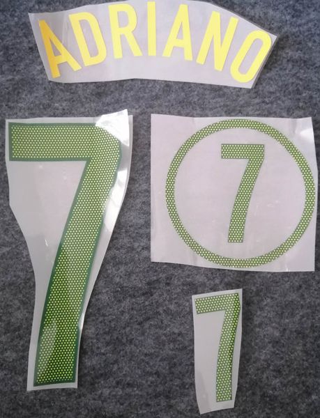 2004 brasil home green printing retro soccer nameset ronaldo kaka' adriano soccer stamping lettering brazil impressed football stickers
2004 brasil home green printing retro soccer nameset ronaldo kaka' adriano soccer stamping lettering brazil impressed football stickers