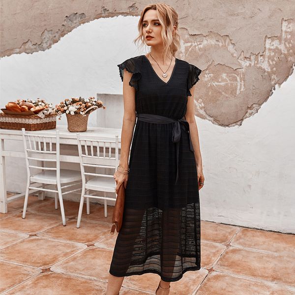 2021 new retro french and summer elegant female dress women's dresses k8l1, Black;gray
2021 new retro french and summer elegant female dress women's dresses k8l1, Black;gray