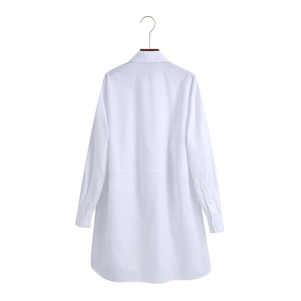 2021 new womens spring white shirts full sleeve pockets oversized elegant workwear long blouse zwy9, Black;brown
2021 new womens spring white shirts full sleeve pockets oversized elegant workwear long blouse zwy9, Black;brown
