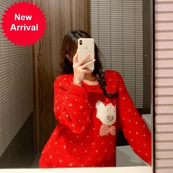 high 2021 women winter sweet red pulse quality animated drawings the malay bear flower of child fun jumper shirt christmas dresses 6bc5, White;black
high 2021 women winter sweet red pulse quality animated drawings the malay bear flower of child fun jumper shirt christmas dresses 6bc5, White;black